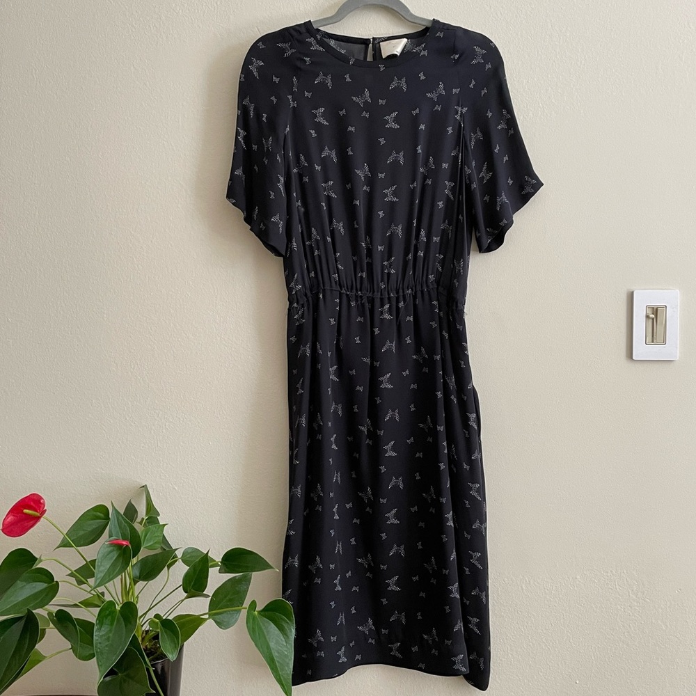 Girl by Band of Outsiders printed silk-blend dress with pockets!